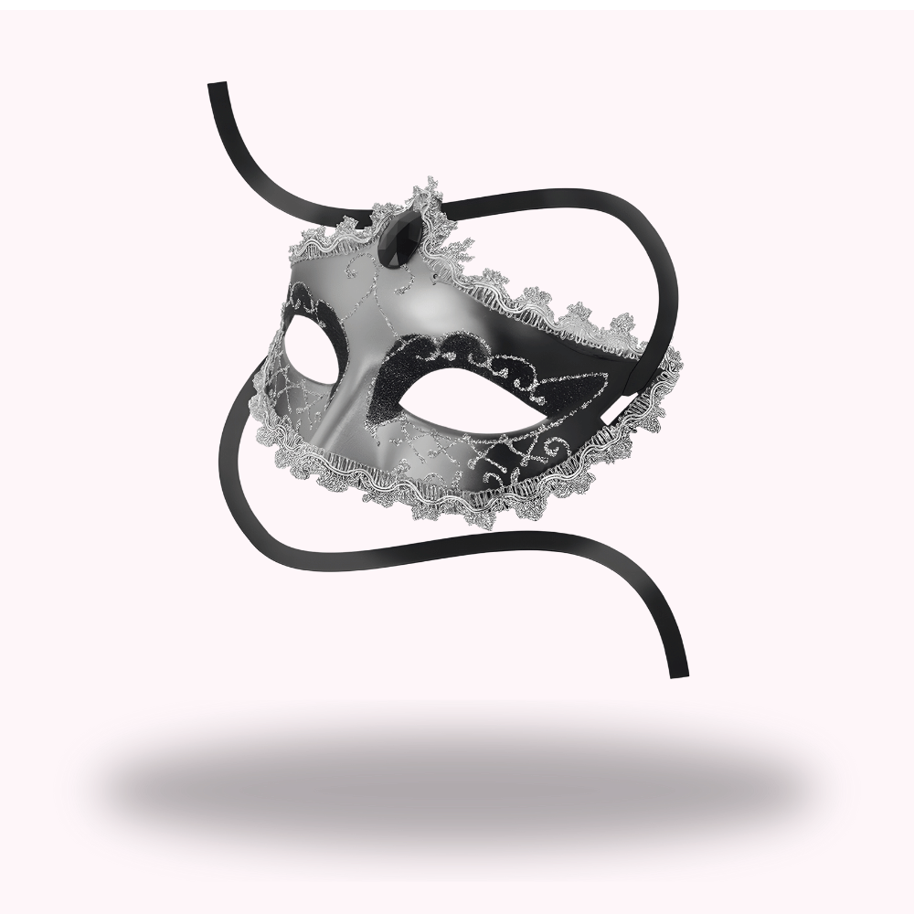 Masque Hotwife Diamant Noir