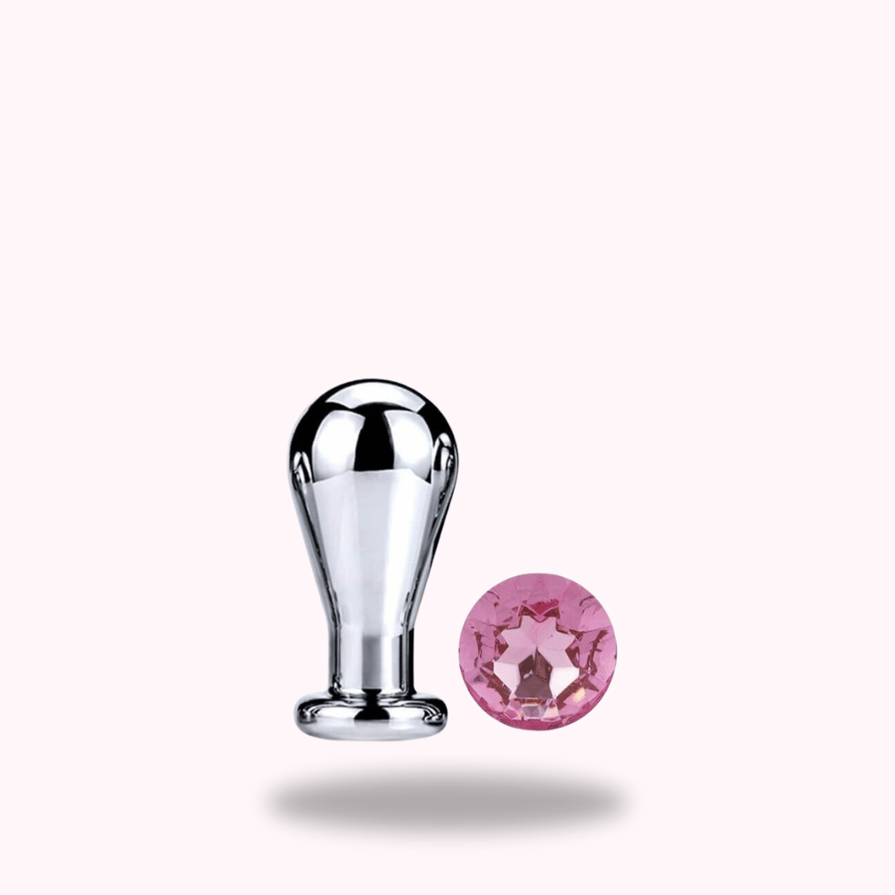 Plug anal ampoule diamant rose