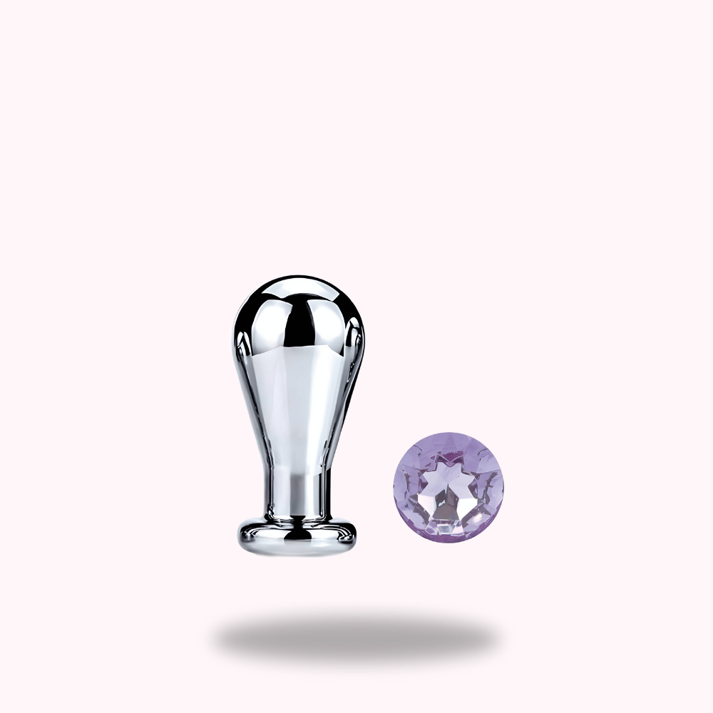 Plug anal ampoule diamant violet clair