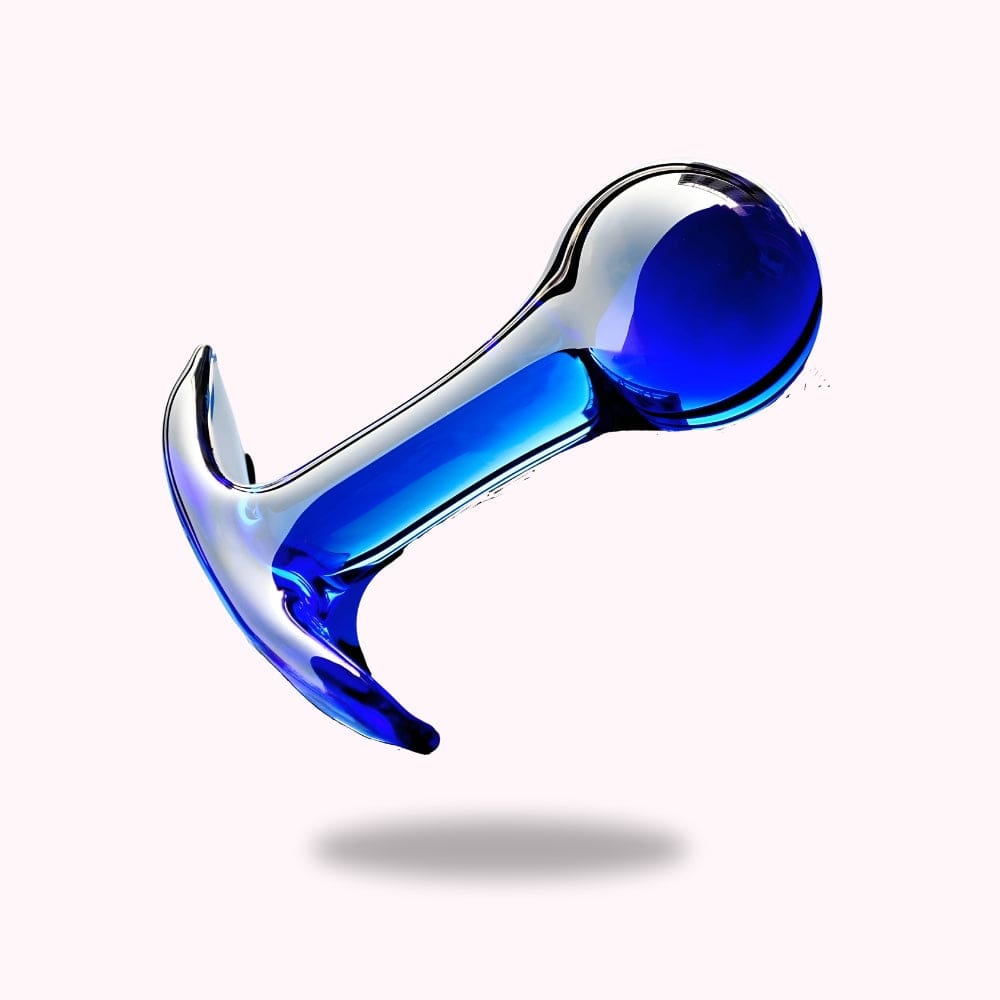 Plug anal ancre bleu en verre Plug anal ancre bleu en verre