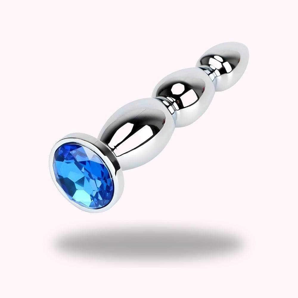 Plug anal boule bleu | Entre un plug et un gode Plug anal boule bleu | Entre un plug et un gode