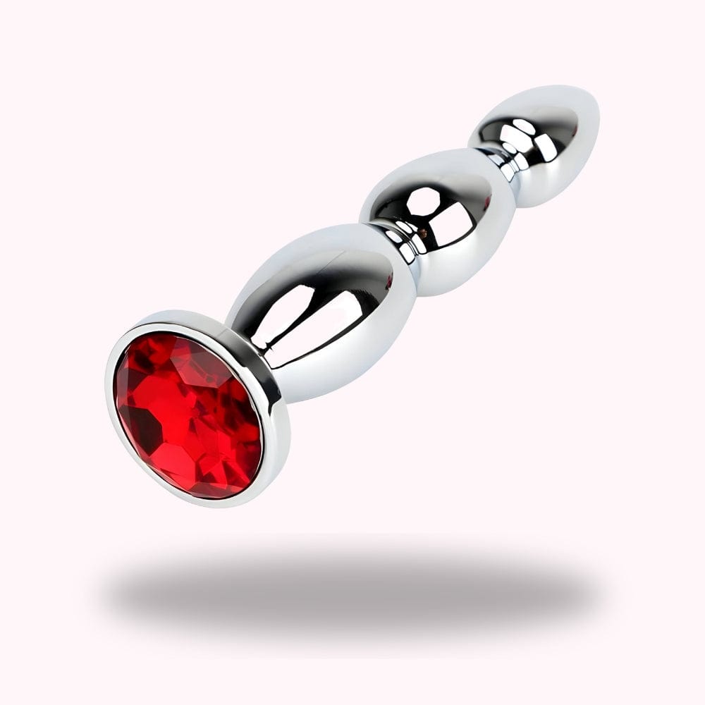 Plug anal boule rouge | Diamtre croissant Plug anal boule rouge | Diamtre croissant