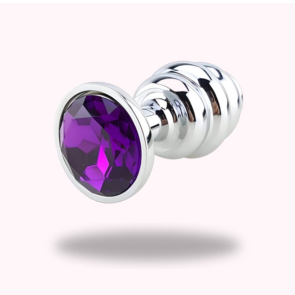 Plug anal diamant violet spirale - Maison du Plug
