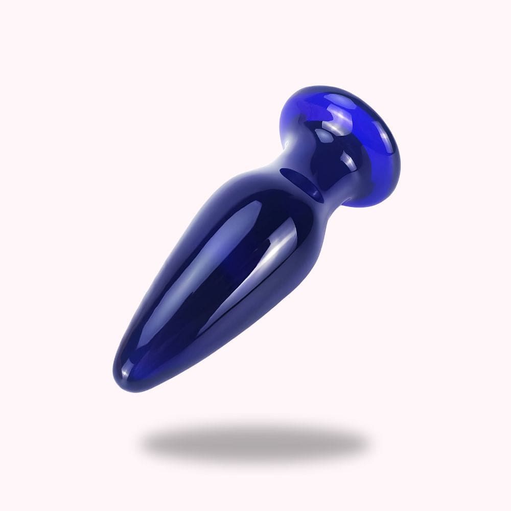 Plug anal en verre bleu Plug anal en verre bleu