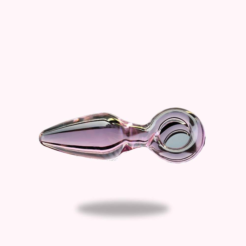 Plug anal kunai en verre rose - Maison du Plug