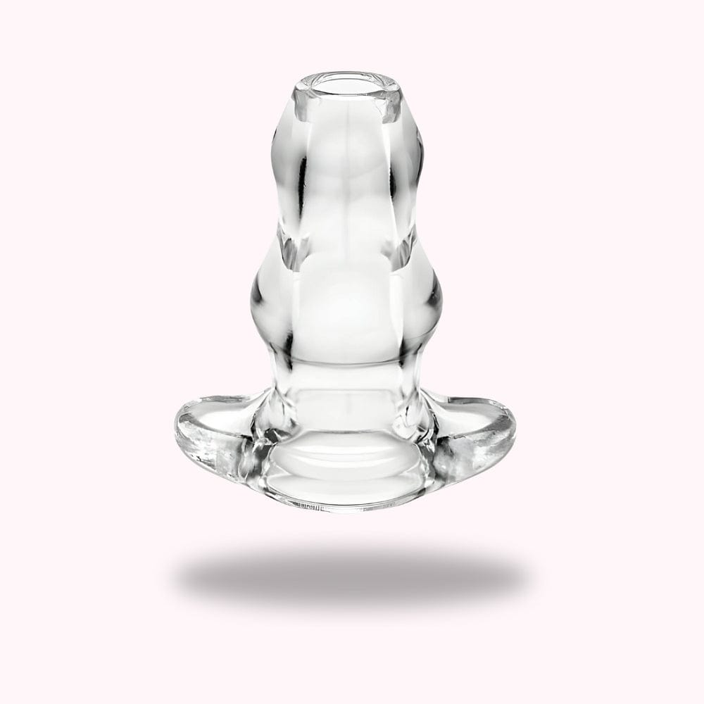 Plug anal tunnel XL ondulé en silicone