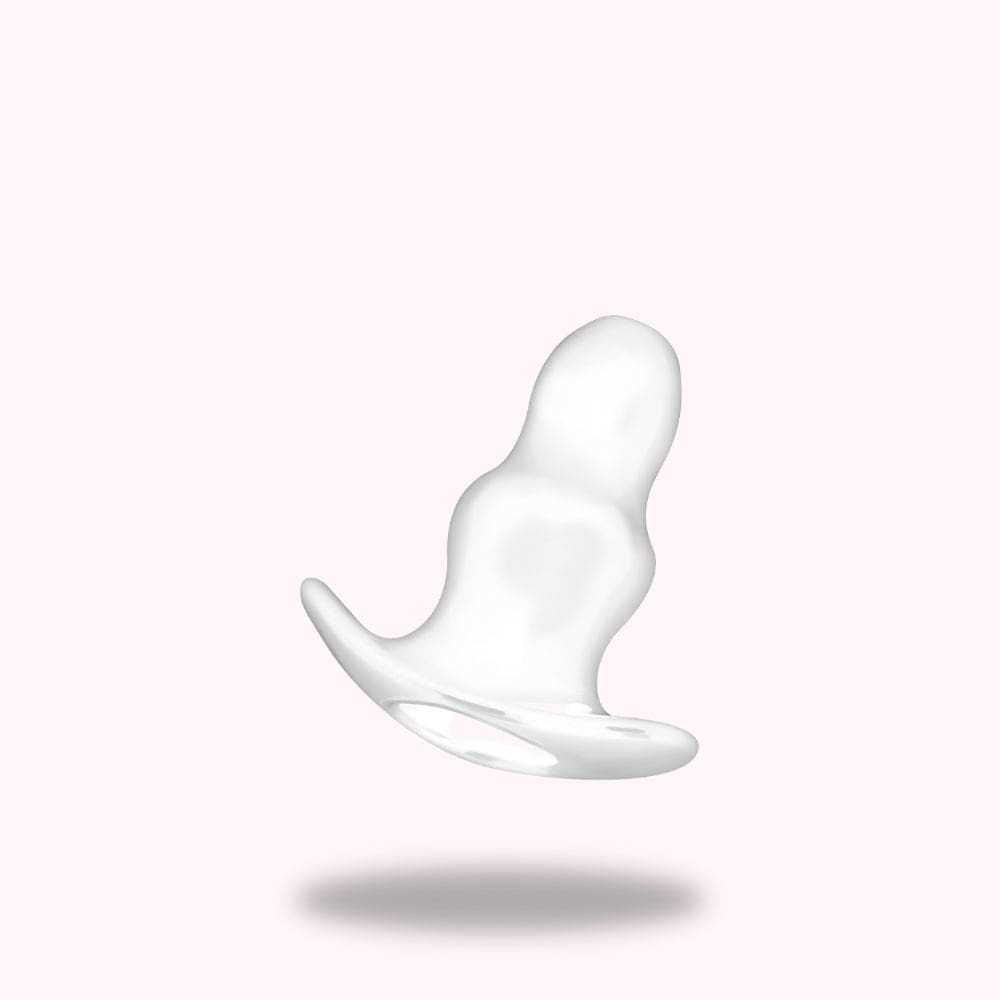 Plug anal tunnel en silicone petit format