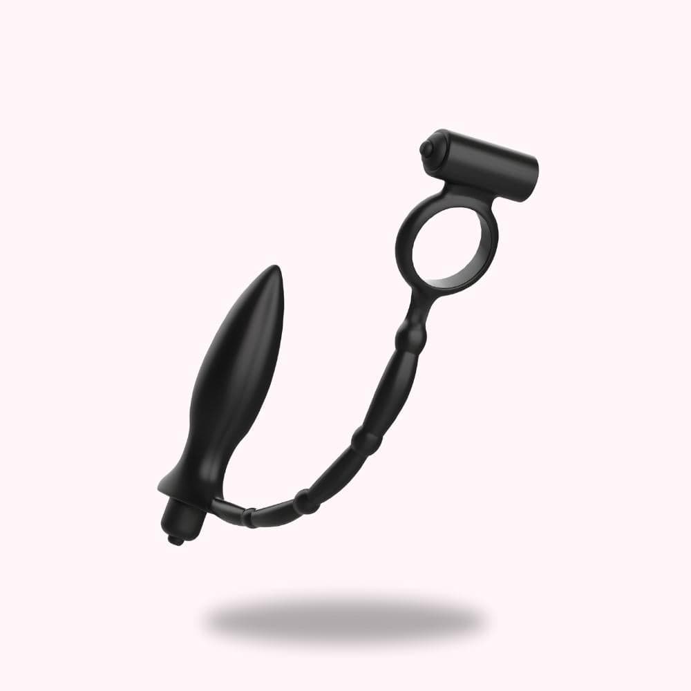 Plug anal vibrant avec cockring