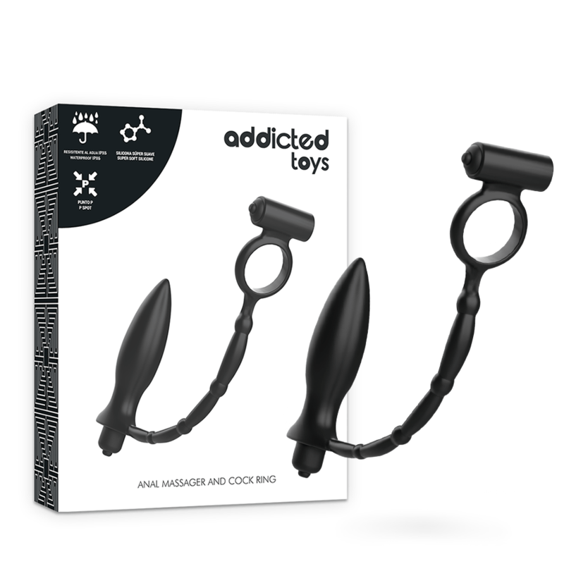 Plug anal vibrant avec cockring