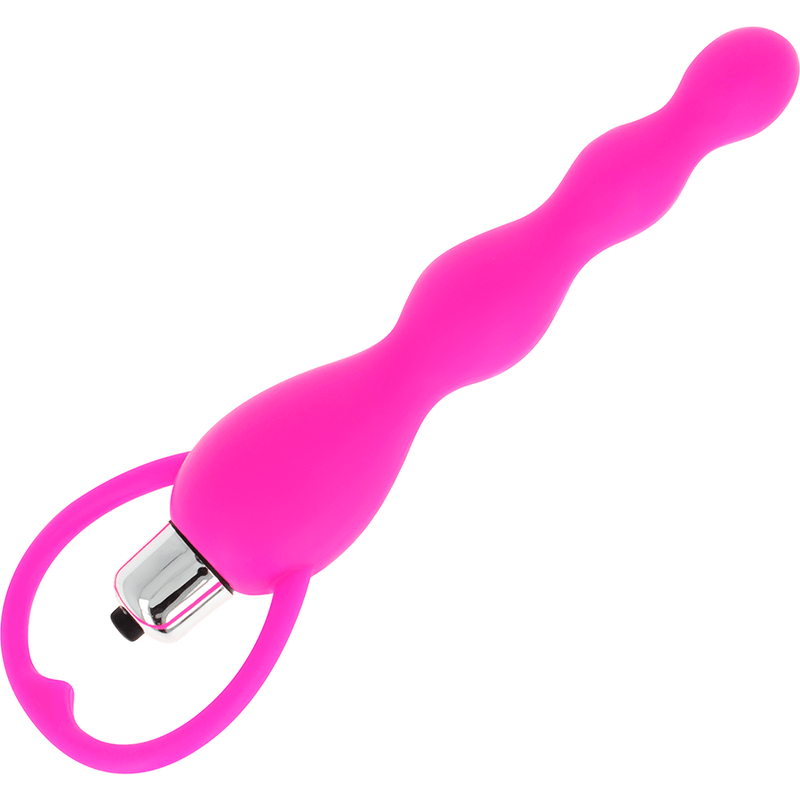 Plug anal vibrant chapelet rose