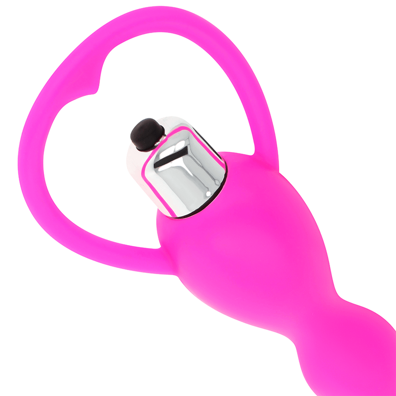 Plug anal vibrant chapelet rose