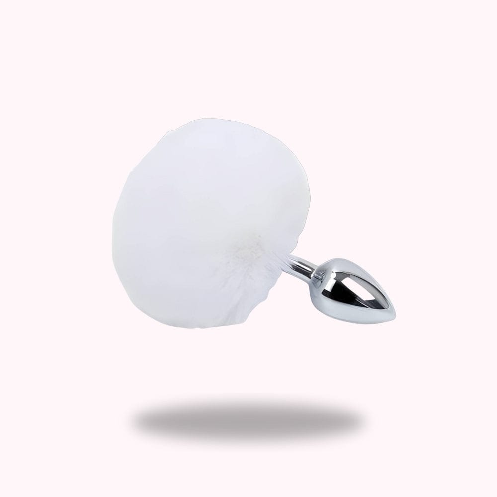 Plug queue de lapin blanc