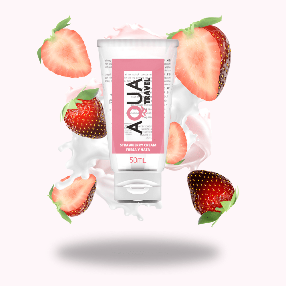 Lubrifiant comestible saveur crème de fraise