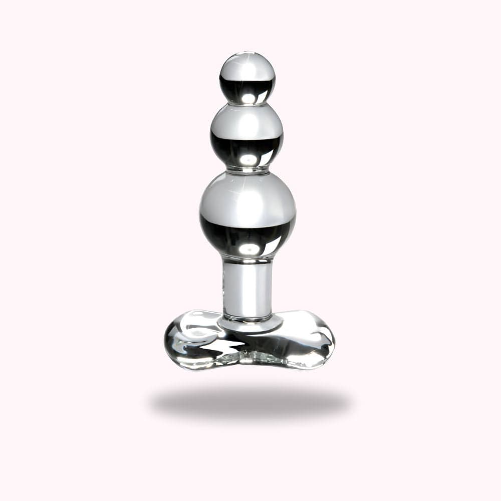 plug anal orgasmis en verre transparent