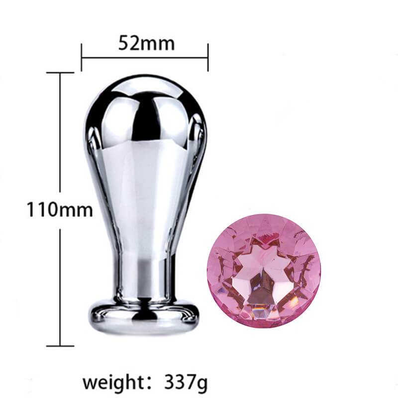 Plug anal ampoule diamant rose