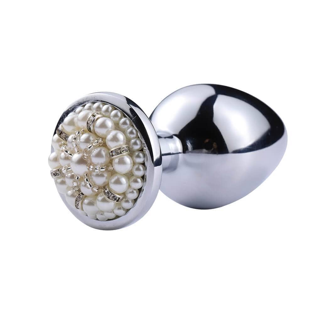 Plug anal avec perles en métal