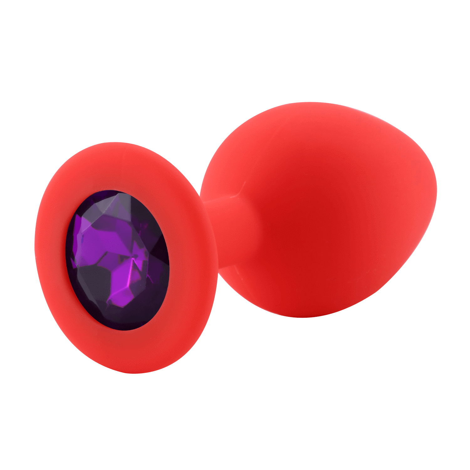 Plug anal en silicone rouge diamant