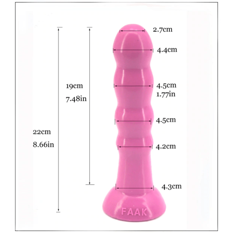Plug anal XXL Classique en silicone dimensions