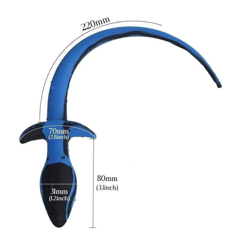 Plug queue de chien rouge