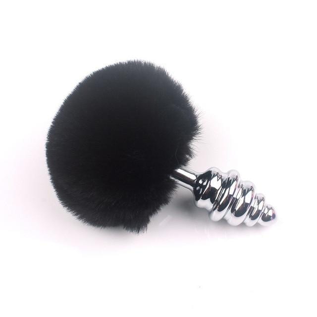 Plug anal queue de lapin noire | Spirale - Maison du plug
