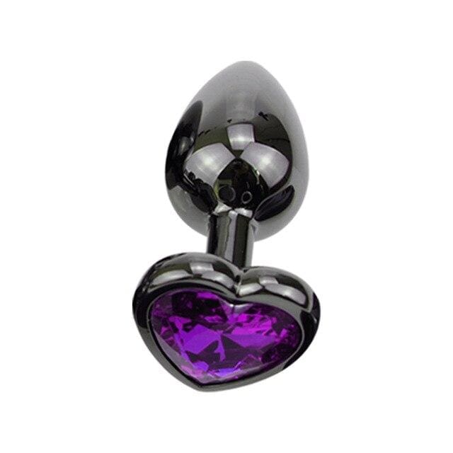 Plug diamant cœur violet - Maison du plug