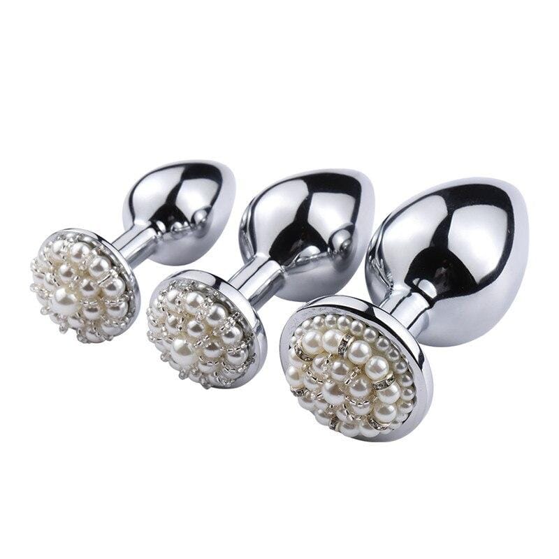 Plug anal avec perles en métal