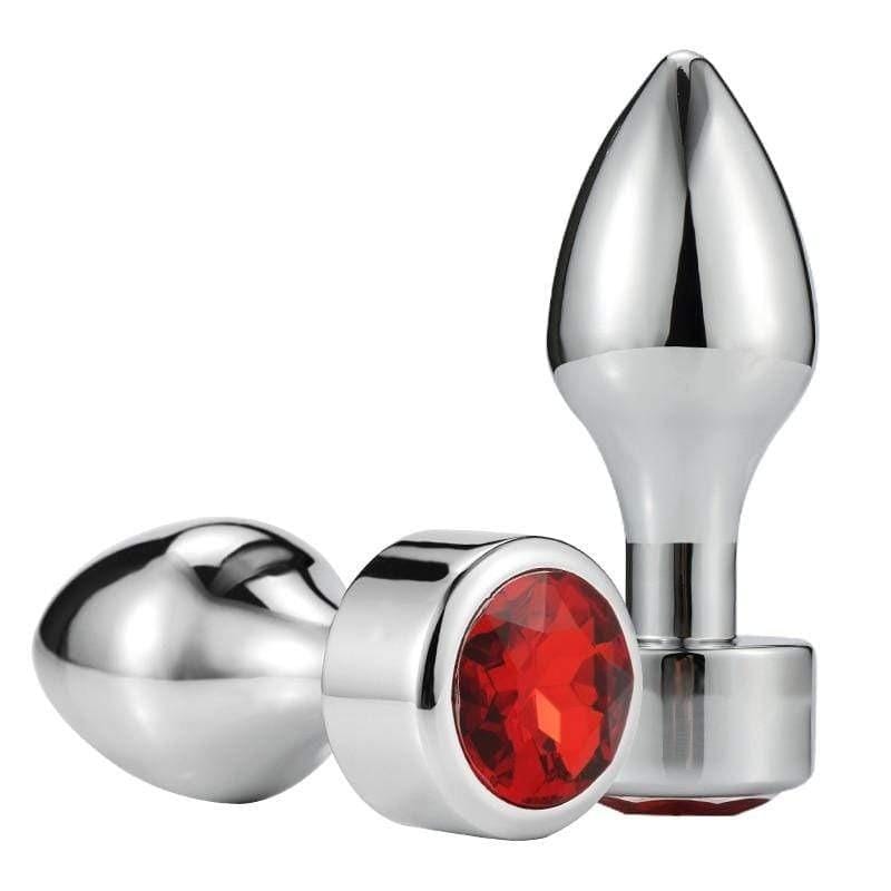 Plug anal épais diamant rouge