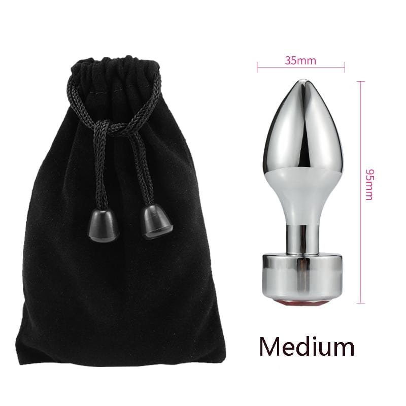 Plug anal épais diamant rouge