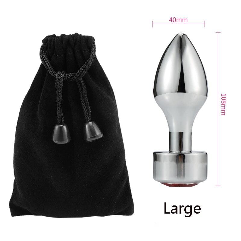 Plug anal épais diamant rouge