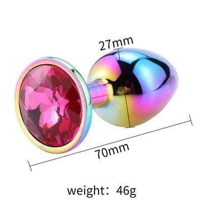 Plug anal arc-en-ciel diamant vin