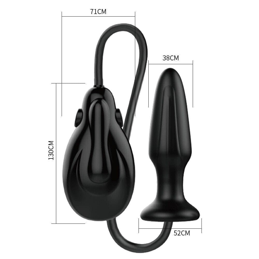 Plug anal gonflable strié