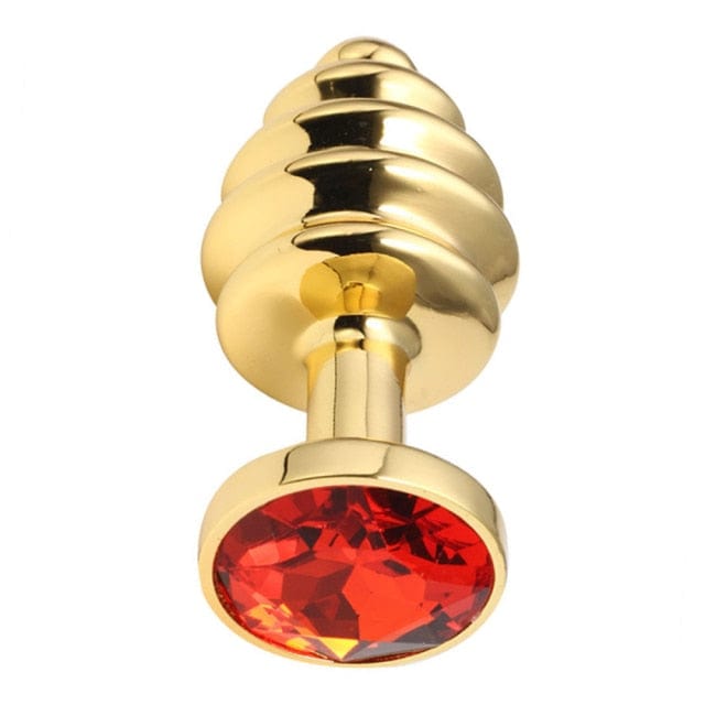 Plug anal diamant rose sexy metal