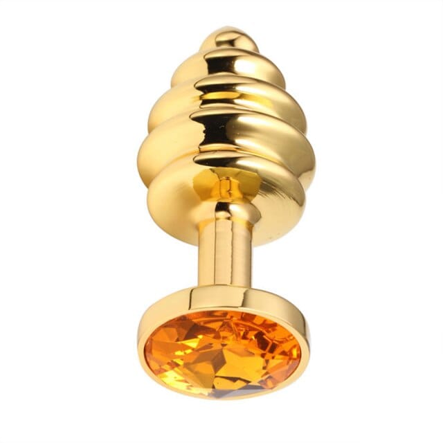 Plug anal diamant violet metal