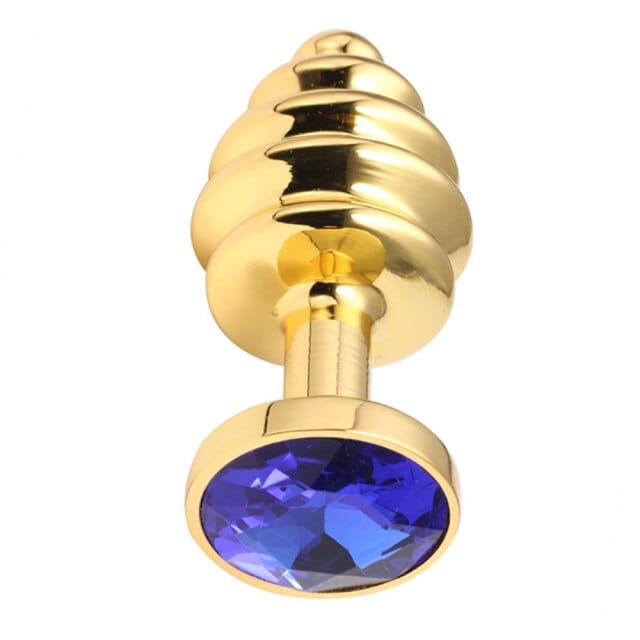 Plug anal diamant violet metal