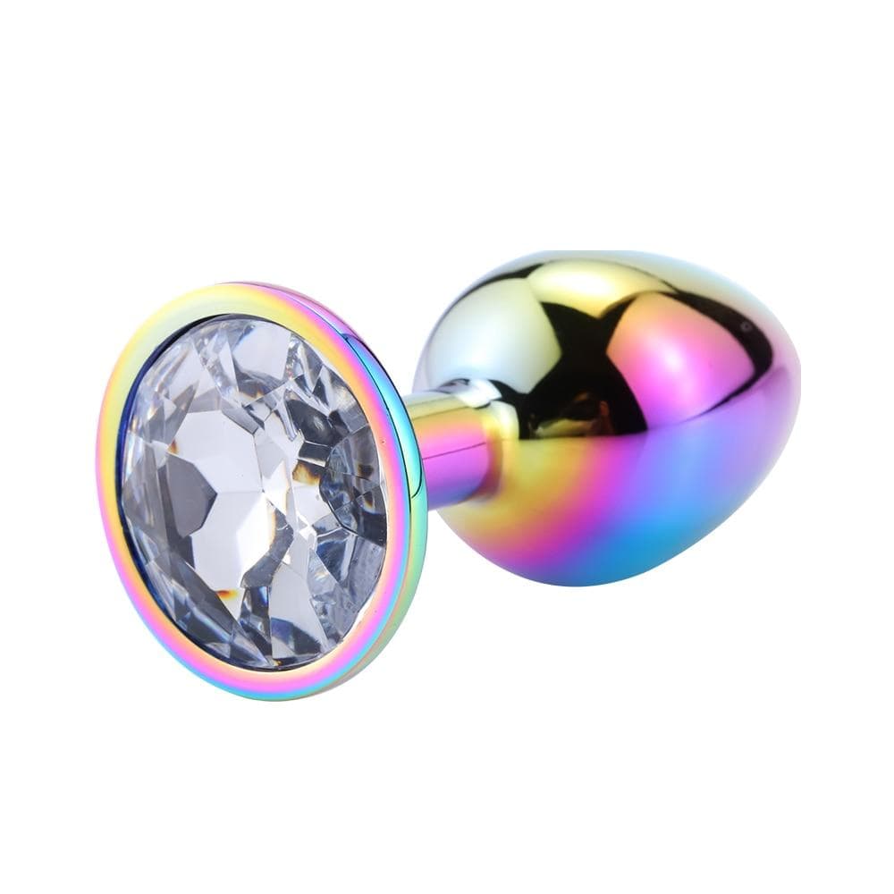 Plug anal arc-en-ciel diamant cristal
