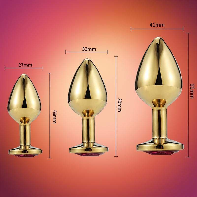 Coffret 3 formats plus anal dorée dimensions