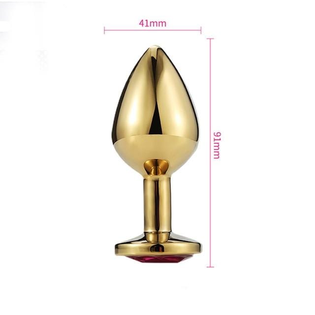 Plug anal classique en métal dorée