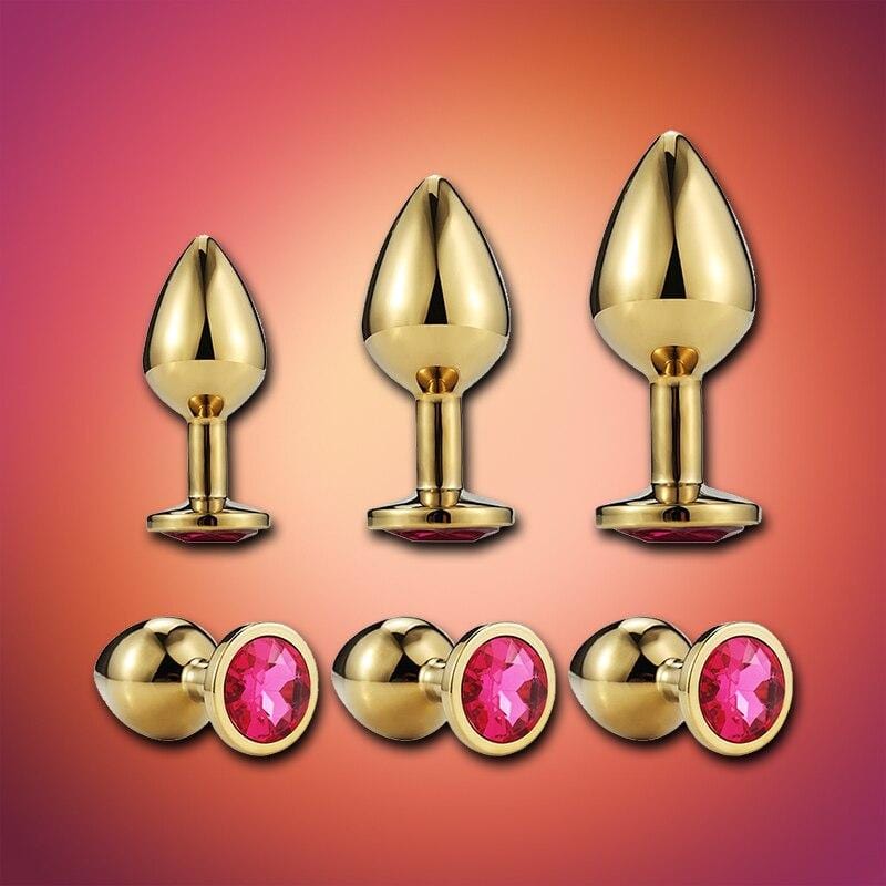 Plug anal classique en métal dorée