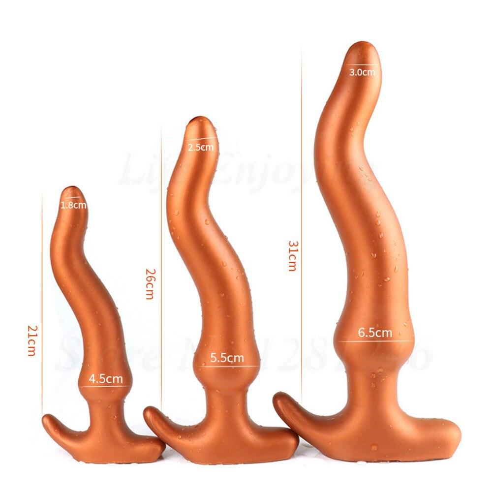 Plug anal XXL Ondulé en silicone dimensions