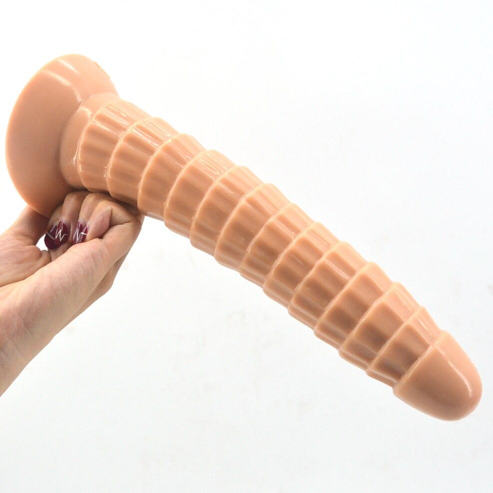 Plug anal XXL Crocodile en silicone beige