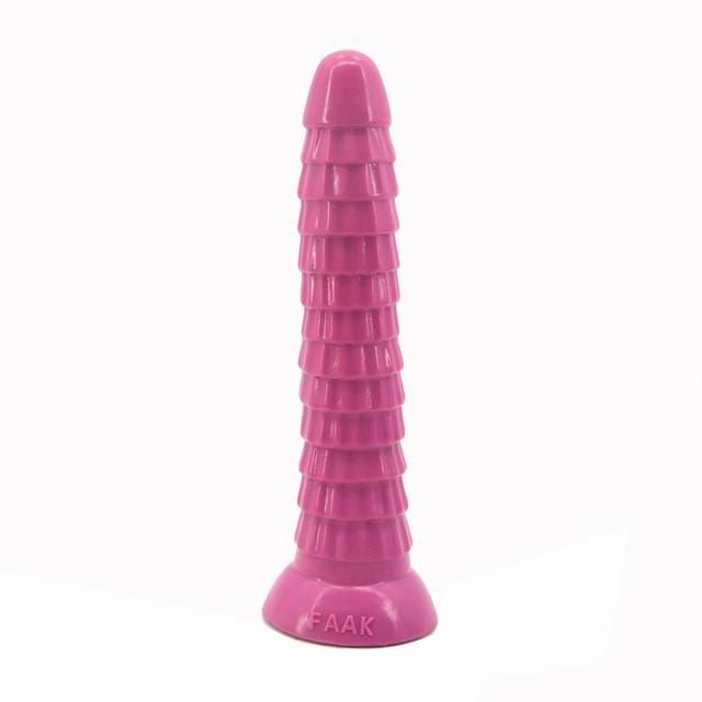 Plug anal XXL Crocodile en silicone rose