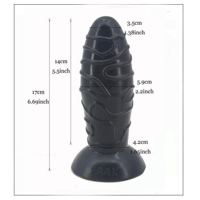 Plug anal XL veineux en silicone dimensions