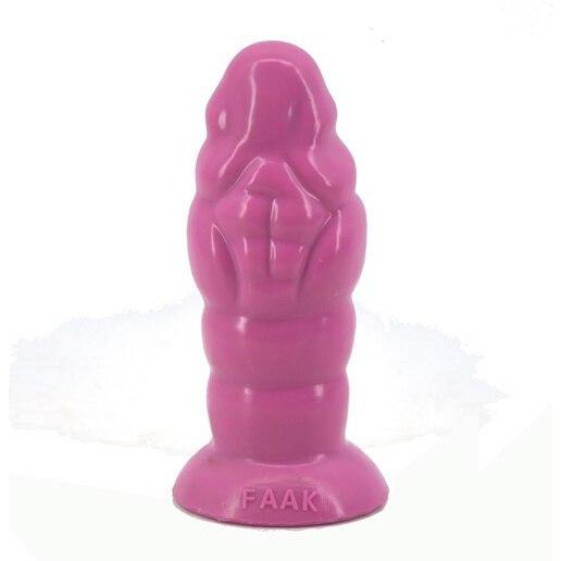Plug anal XL ventouse en silicone rose