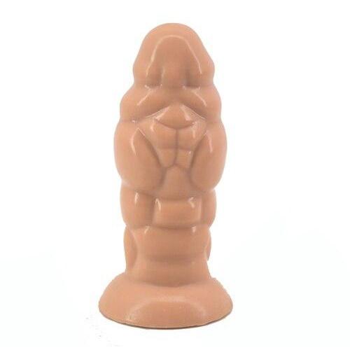 Plug anal XL ventouse en silicone beige