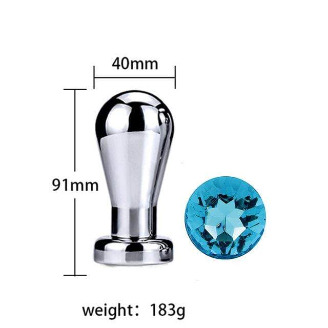 Plug anal ampoule diamant bleu clair