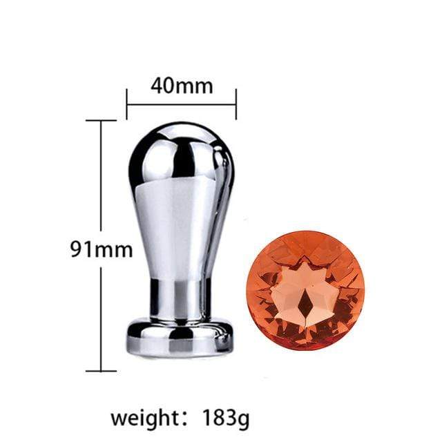 Plug anal ampoule diamant orange