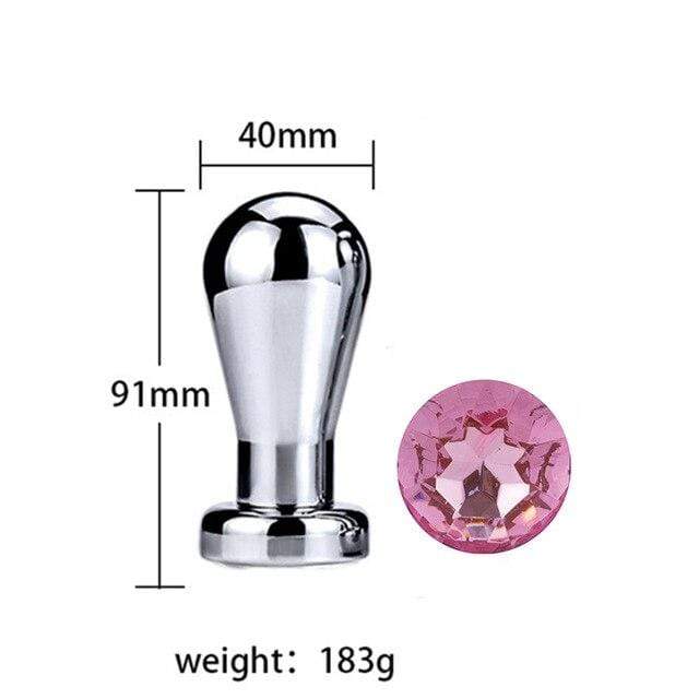 Plug anal ampoule diamant rose