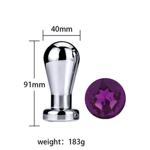 Plug anal ampoule diamant violet