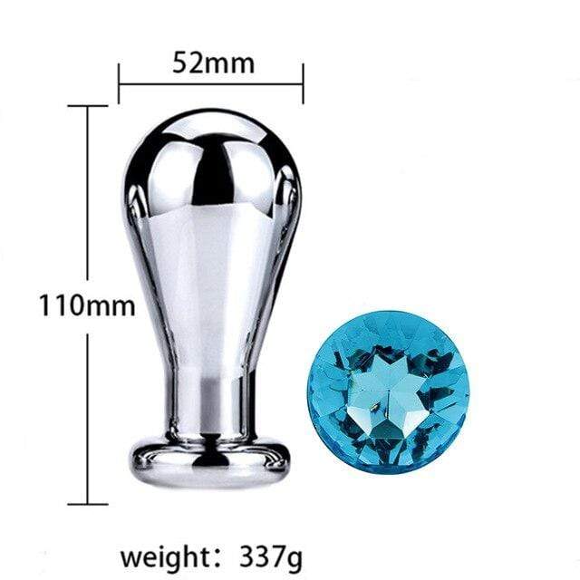 Plug anal ampoule diamant bleu clair