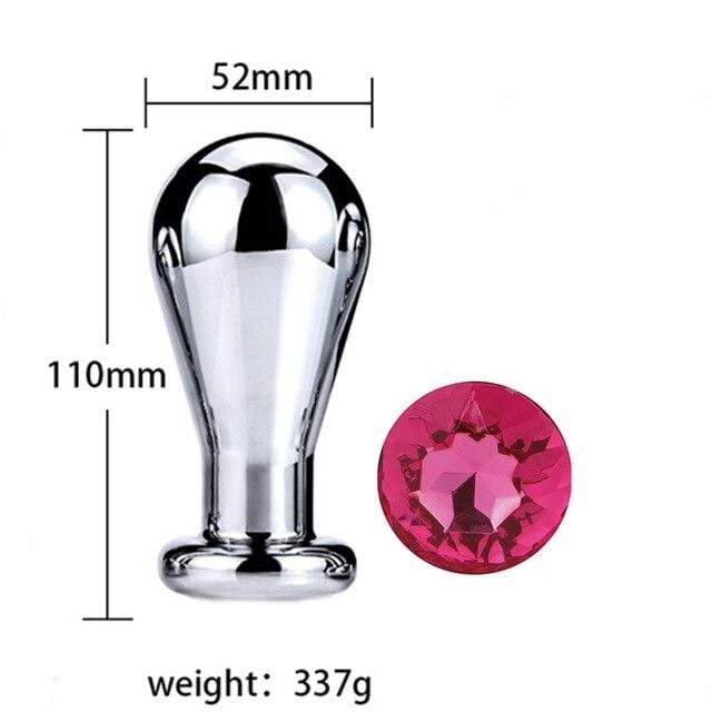 Plug anal ampoule diamant rosatre